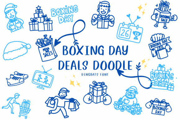 Boxing Day Deals Doodle: The Creative Font for Festive Branding