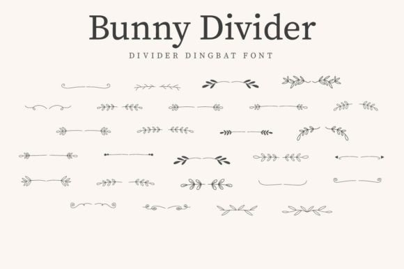 Bunny Divider: The Perfect Dingbat Typeface for Organic Branding