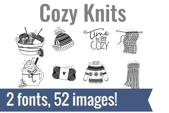Cozy Knits Typeface: Elevate Web Design with Festive Dingbats