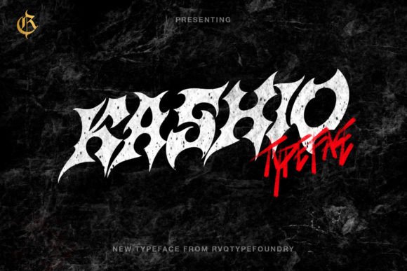 Kashio: A Bold Blackletter Typeface for Rock and Gothic Branding