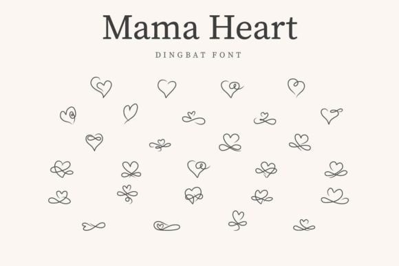 Mama Heart: The Perfect Dingbat Typeface for Warm Brand Identity