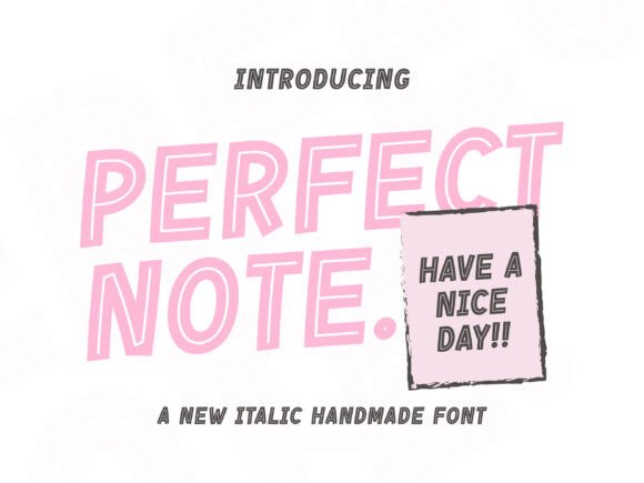 Perfect Note: A Playful Handwritten Typeface for Modern Web Design