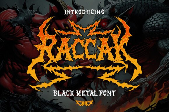 Raccak: A Bold Display Font for Real-World Branding