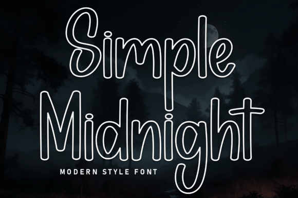 Simple Midnight: A Playful Display Typeface for Handmade Branding