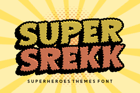 Super Srekk: A Dynamic Superhero Typeface for Bold Web Design